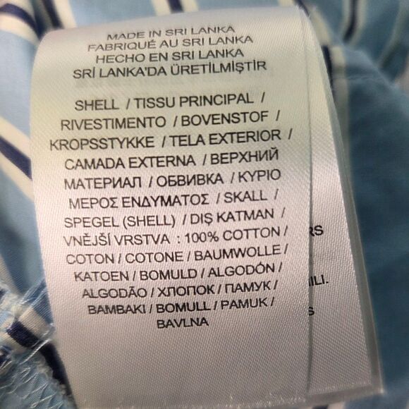 Lauren Ralph Lauren Striped Cotton Shirt Dress Size 14 - Picture 7 of 8